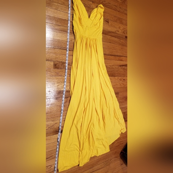 S.L. Fashions Yellow Summer Maxi Dress Size Medium - Picture 7 of 14